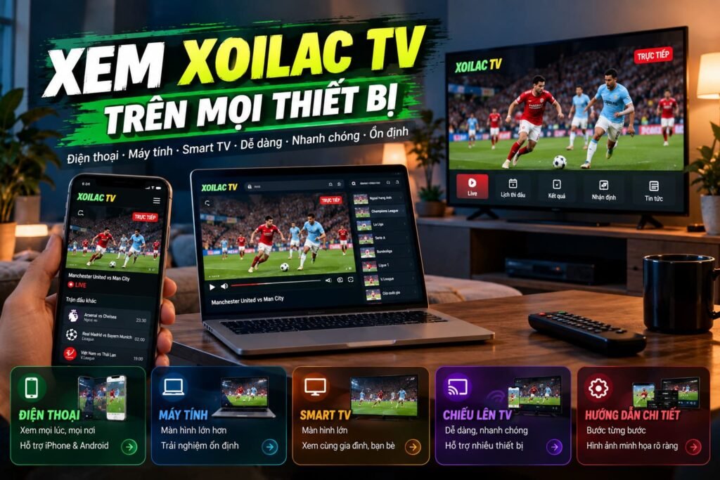 Hướng dẫn xem Xoilac TV trên nhiều thiết bị